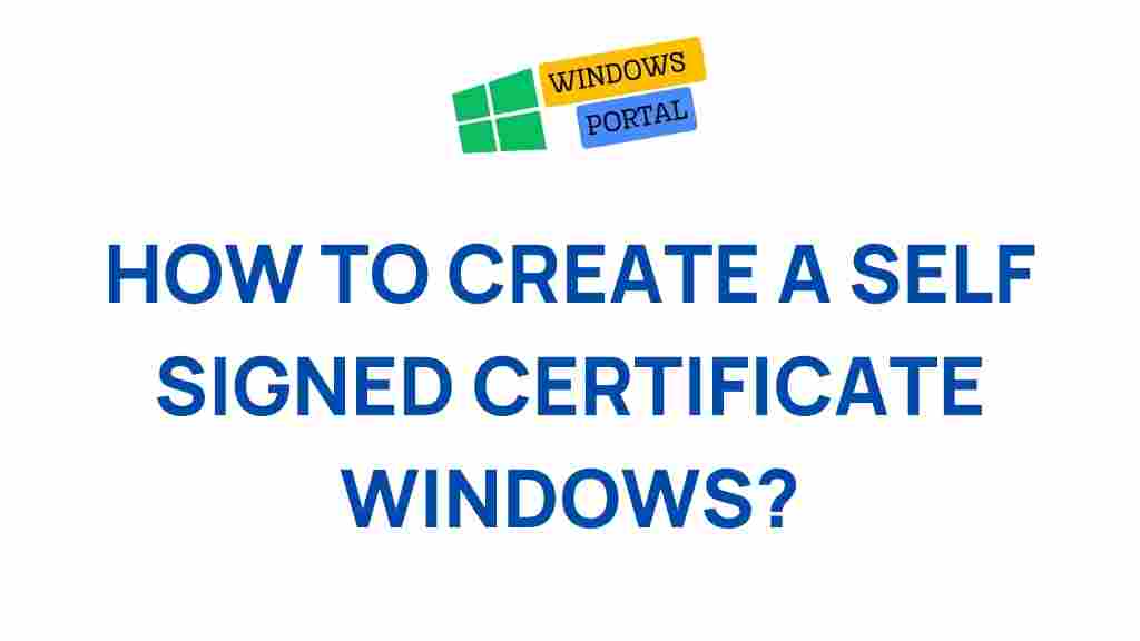 self-signed-certificate-windows
