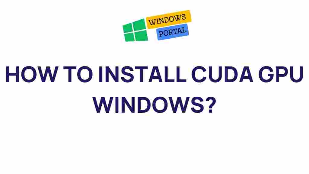 cuda-gpu-windows-installation